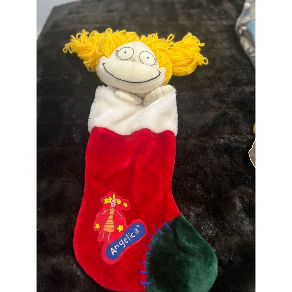 Vintage Rugrats Angelica Stocking Large Plush Christmas Holiday